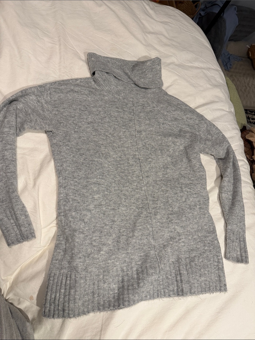 LOFT Light Gray Turtleneck Sweater